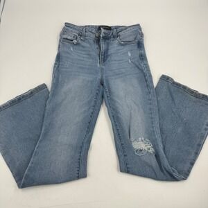 BCBG Generation Womens Jeans Size 3/26 Distressed Flare Leg Light Wash Denim‎